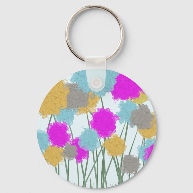 Pretty Wildflowers Keychain (Front)