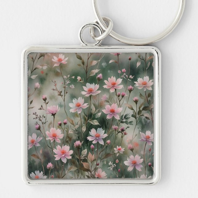 Pretty Wildflowers Keychain (Front)