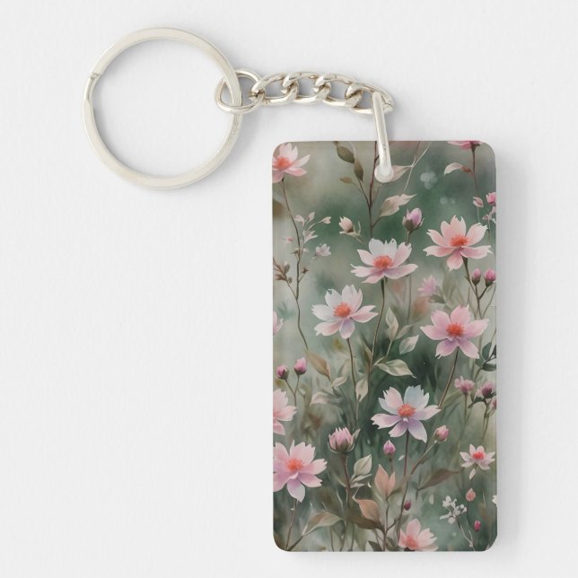 Pretty Wildflowers Keychain (Front)