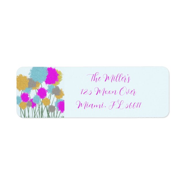 Pretty Wildflowers Label (Front)