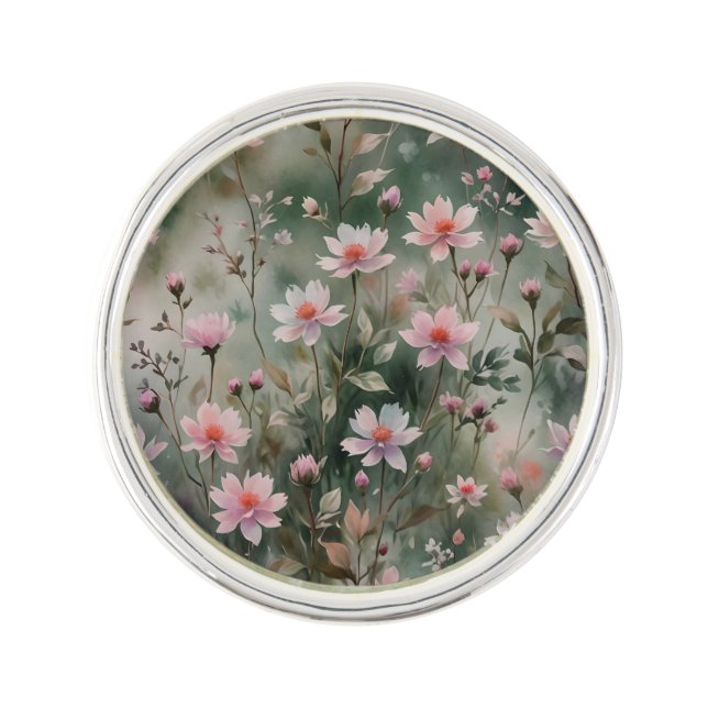 Pretty Wildflowers Lapel Pin (Front)