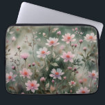 Pretty Wildflowers Laptop Sleeve<br><div class="desc">Nature image of small pink wildflowers</div>