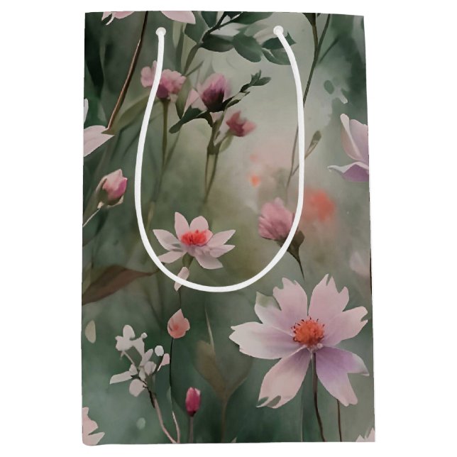 Pretty Wildflowers Medium Gift Bag (Front)