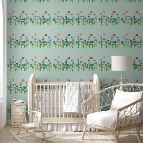 Pretty wildflowers nursery Wallpaper Wallpaper