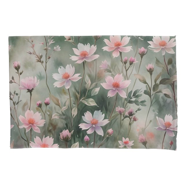 Pretty Wildflowers Pillow Case (Front)