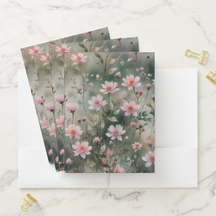 Pretty Wildflowers Pocket Folder