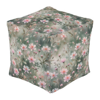 Pretty Wildflowers Pouf