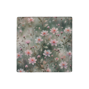Pretty Wildflowers Stone Magnet
