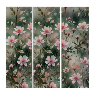 Pretty Wildflowers Triptych