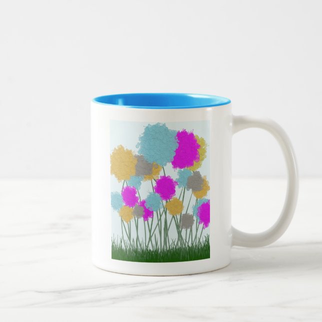 Pretty Wildflowers Two-Tone Coffee Mug (Right)