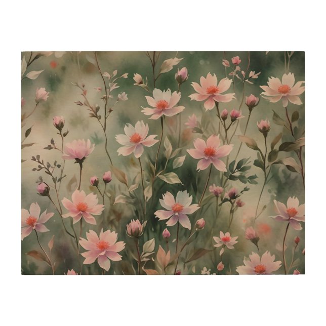 Pretty Wildflowers Wood Wall Art (Front)