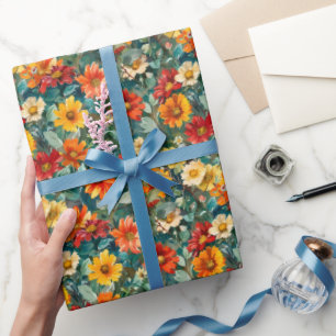 Pretty Wildflowers Wrapping Paper