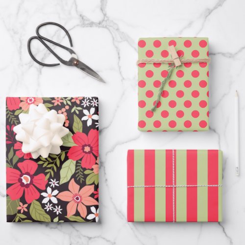 Pretty Wildflowers Wrapping Paper Set