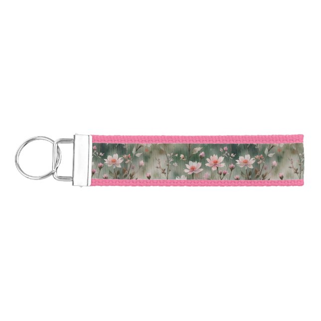 Pretty Wildflowers Wrist Keychain (Keys on Left)
