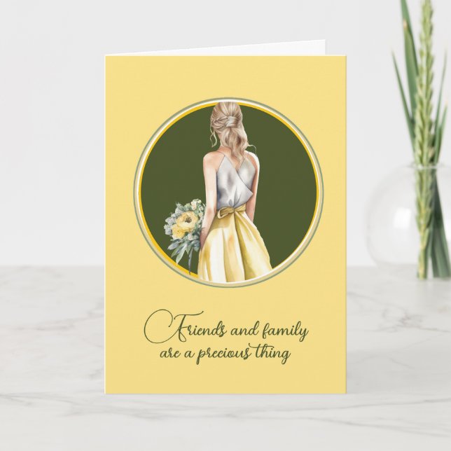 Pretty Will you be my Maid of Honor  Card (Front)