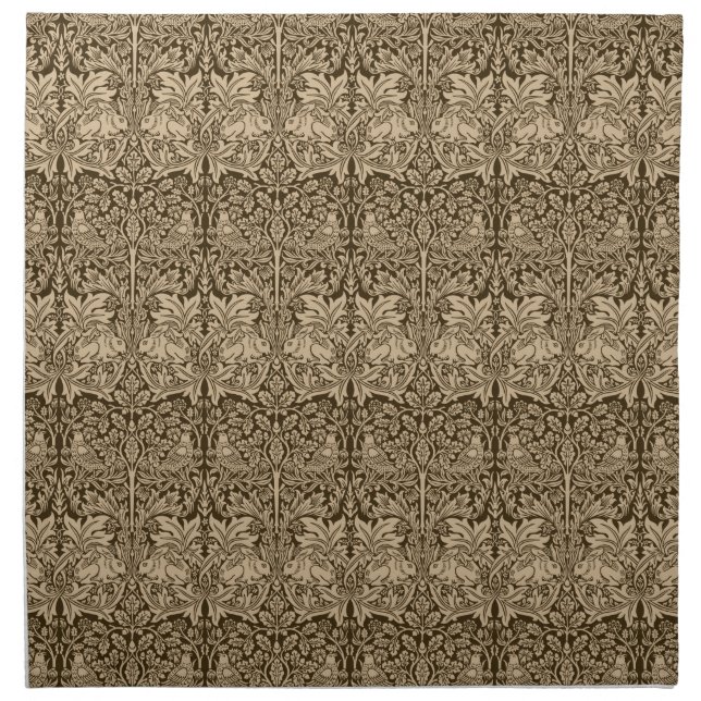 Pretty William Morris "Brother Rabbit" Chintz Cloth Napkin (Front)