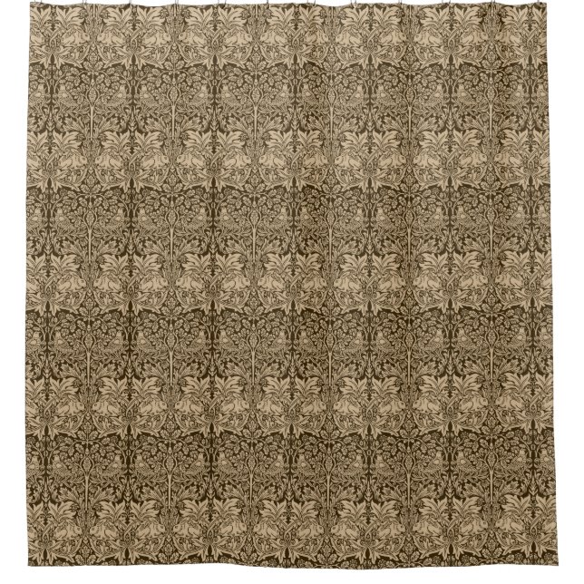 Pretty William Morris "Brother Rabbit" Chintz Shower Curtain (Front)