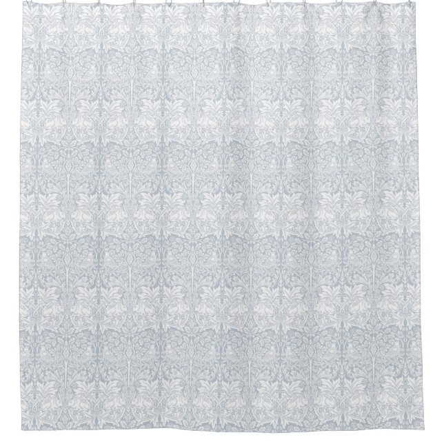 Pretty William Morris "Brother Rabbit" Chintz Shower Curtain (Front)