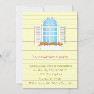 Pretty Window Housewarming Party Invitation