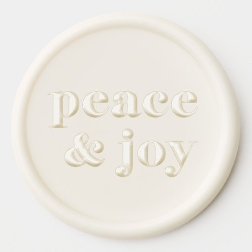 pretty wintry joy and peace holiday wax seal sticker