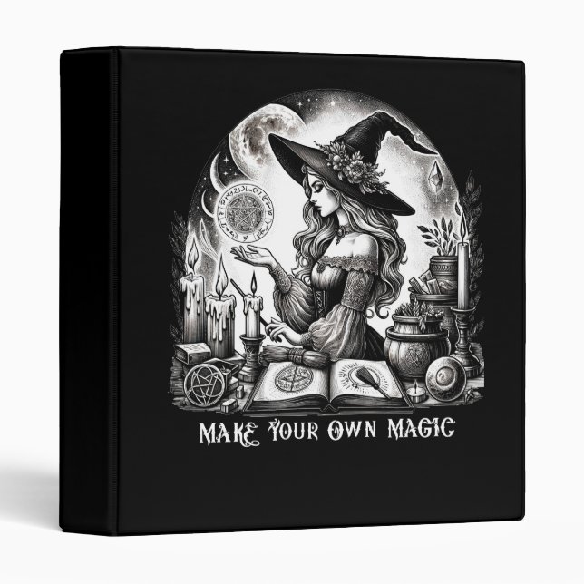Pretty Witch Apothecary Make Your Own Magic 3 Ring Binder (Front/Spine)