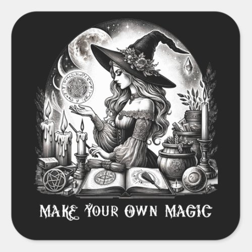 Pretty Witch Apothecary Make Your Own Magic Square Sticker