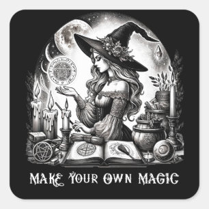 Pretty Witch Apothecary Make Your Own Magic Square Sticker