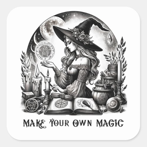 Pretty Witch Apothecary Make Your Own Magic Square Sticker