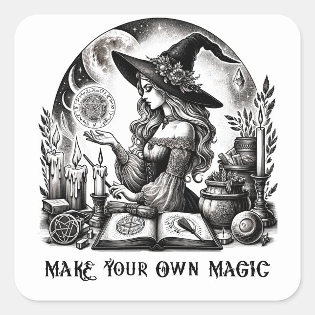 Pretty Witch Apothecary Make Your Own Magic Square Sticker (Front)