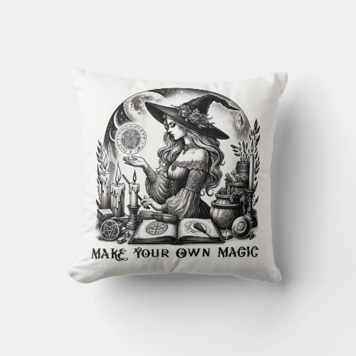 Pretty Witch Apothecary Make Your Own Magic Throw Pillow