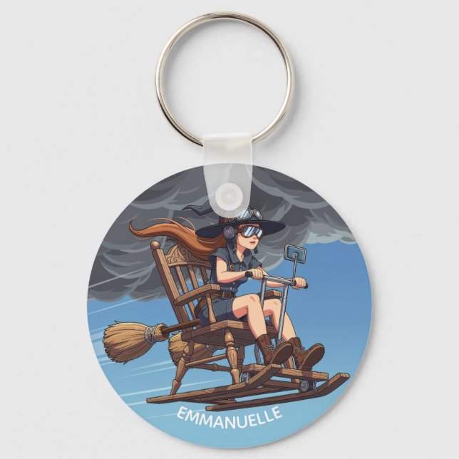 Pretty Witch Aviator Keychain (Front)