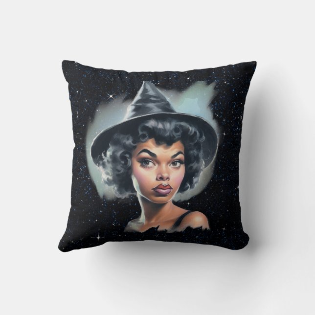 Pretty Witch Throw Pillow (Back)