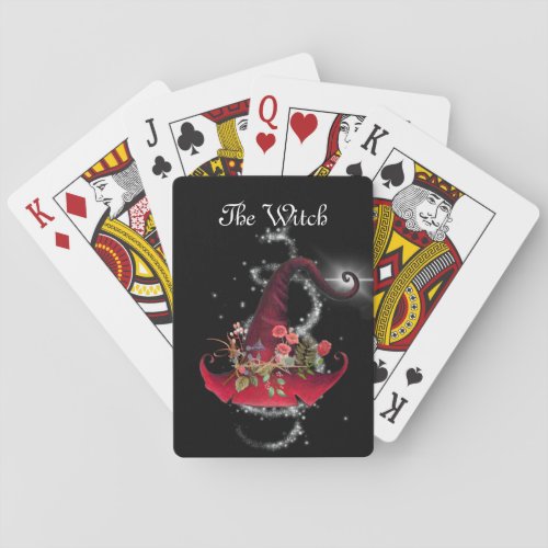 Pretty Witches Hat Cartomancy Playing Cards