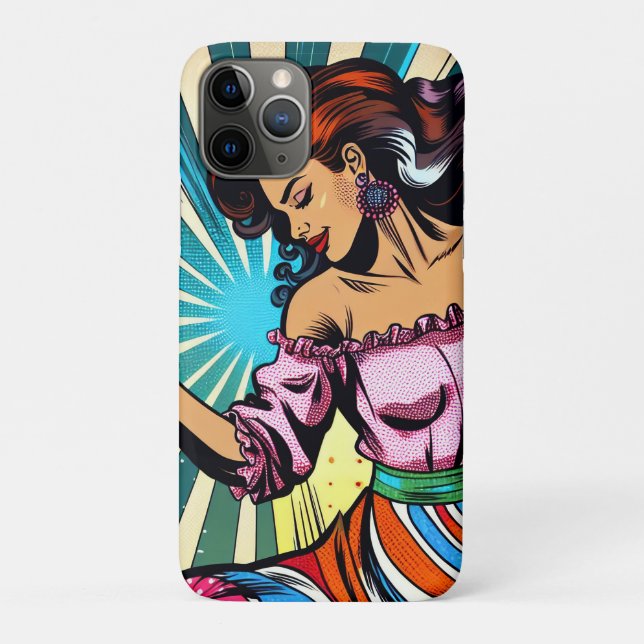 Pretty Woman Dancing Salsa Pop Art Case-Mate iPhone Case (Back)