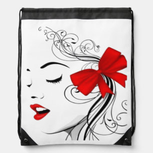 Pretty Woman Drawstring Bag