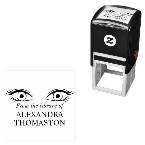Pretty Woman Eyes Library Book Name Self_inking Stamp