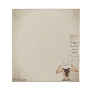 Pretty Woman Motivational Quote ScrapbookPaper Notepad