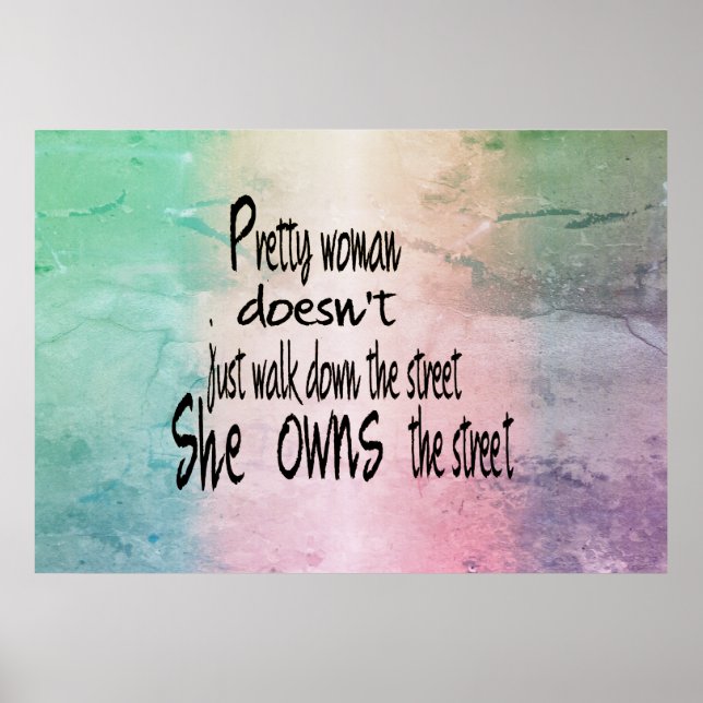 Pretty Woman Poster quotes (Front)