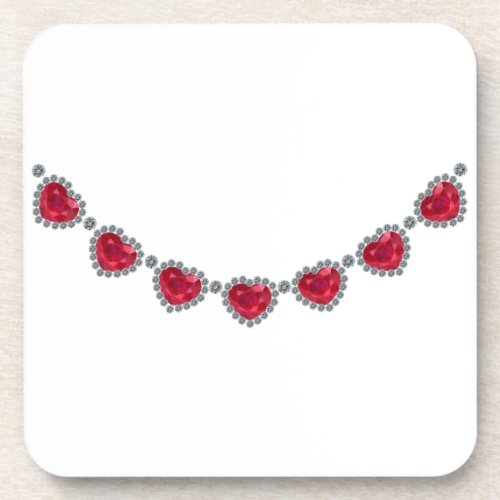 Pretty Woman Ruby Necklace Drink Coaster