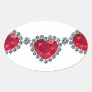 Pretty Woman Ruby Necklace Oval Sticker