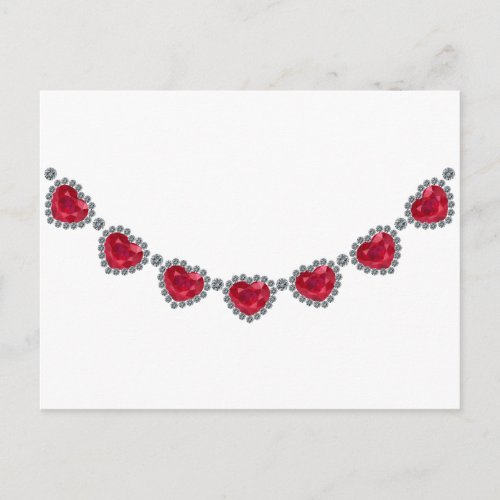 Pretty Woman Ruby Necklace Postcard