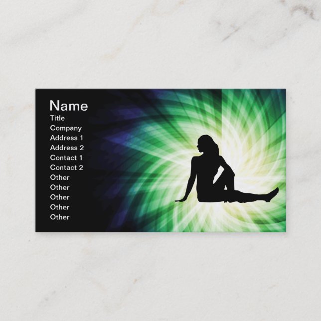 Pretty Woman Silhouette Business Card (Front)
