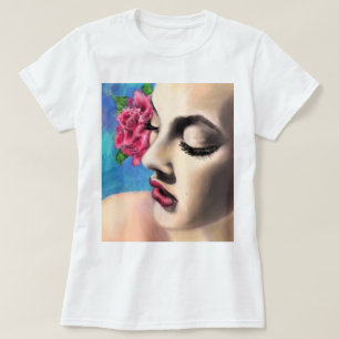 Pretty Woman with Rose T-Shirt