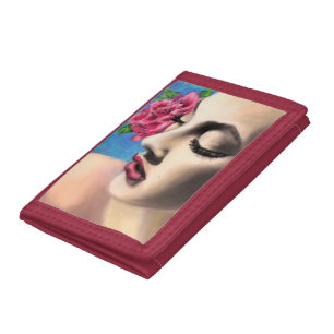 Pretty Woman with Rose Wallet