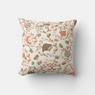 Pretty Woodland Cottagecore  Throw Pillow