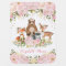 Pretty Woodland Forest Blush Peonies Fox Deer Bear