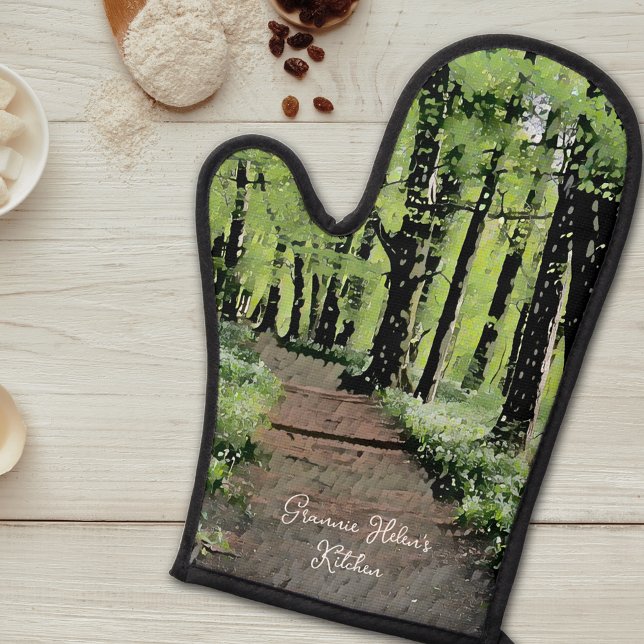 Pretty Woodland  Personalized Oven Mitt (Creator Uploaded)