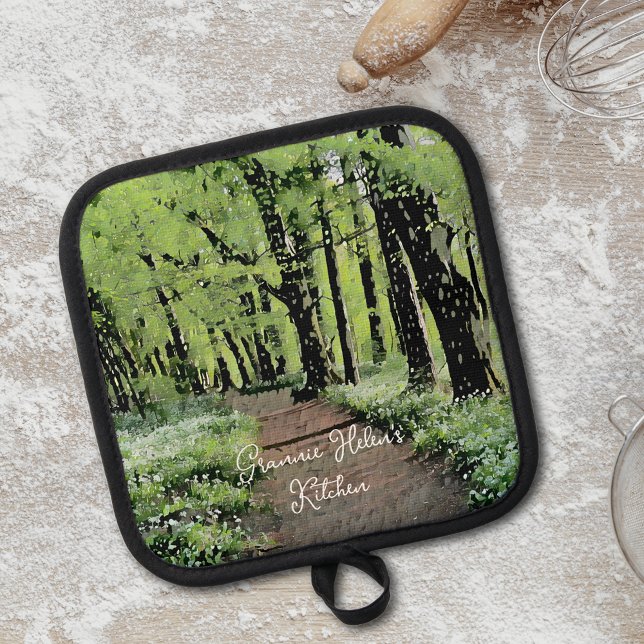 Pretty Woodland  Personalized Pot Holder (Creator Uploaded)
