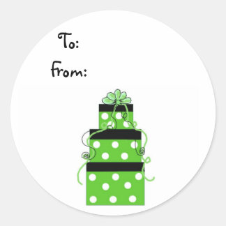 Pretty Wrapped Packages Classic Round Sticker