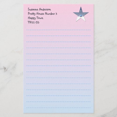 Pretty Writing Paper for Children